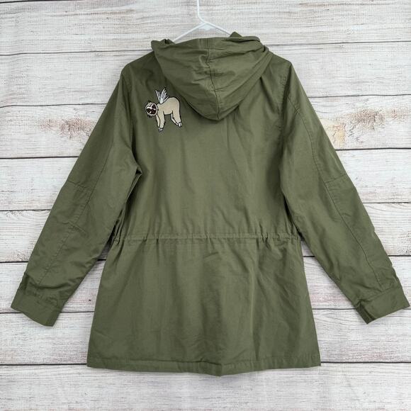 Ms. Marvel Her Universe Anorak Patch Military Hooded jacket Womens Large Green - Picture 2 of 11